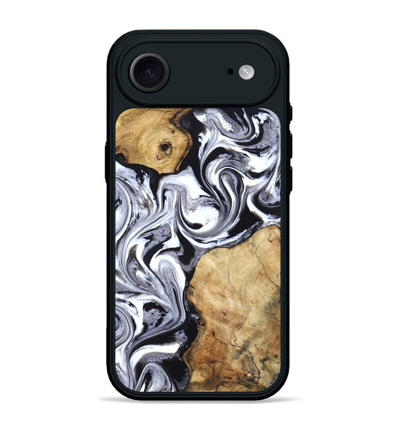 iPhone 17 Air Wood Phone Case - Brad (Black & White, 827611)