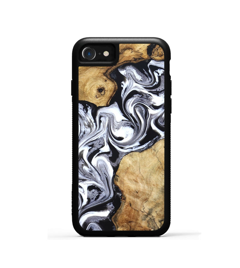 iPhone SE Wood Phone Case - Brad (Black & White, 827611)