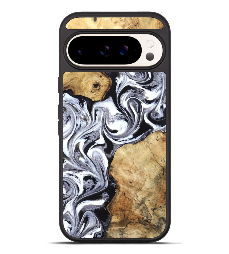 Pixel 10 Pro XL Wood Phone Case - Brad (Black & White, 827611)