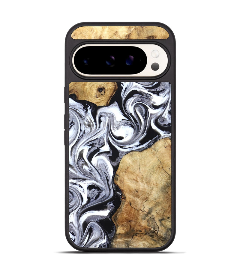 Pixel 9 Wood Phone Case - Brad (Black & White, 827611)