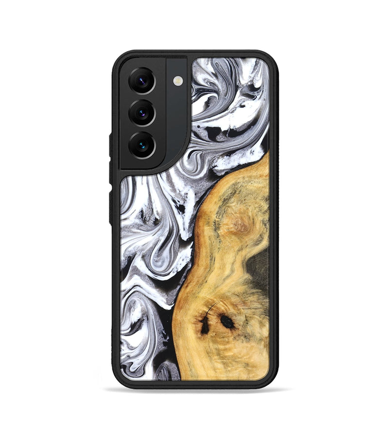 Galaxy S22 Wood Phone Case - Geo (Black & White, 827612)