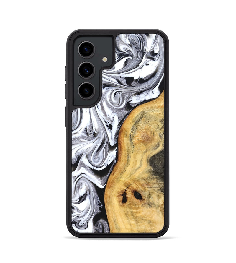 Galaxy S24 Wood Phone Case - Geo (Black & White, 827612)