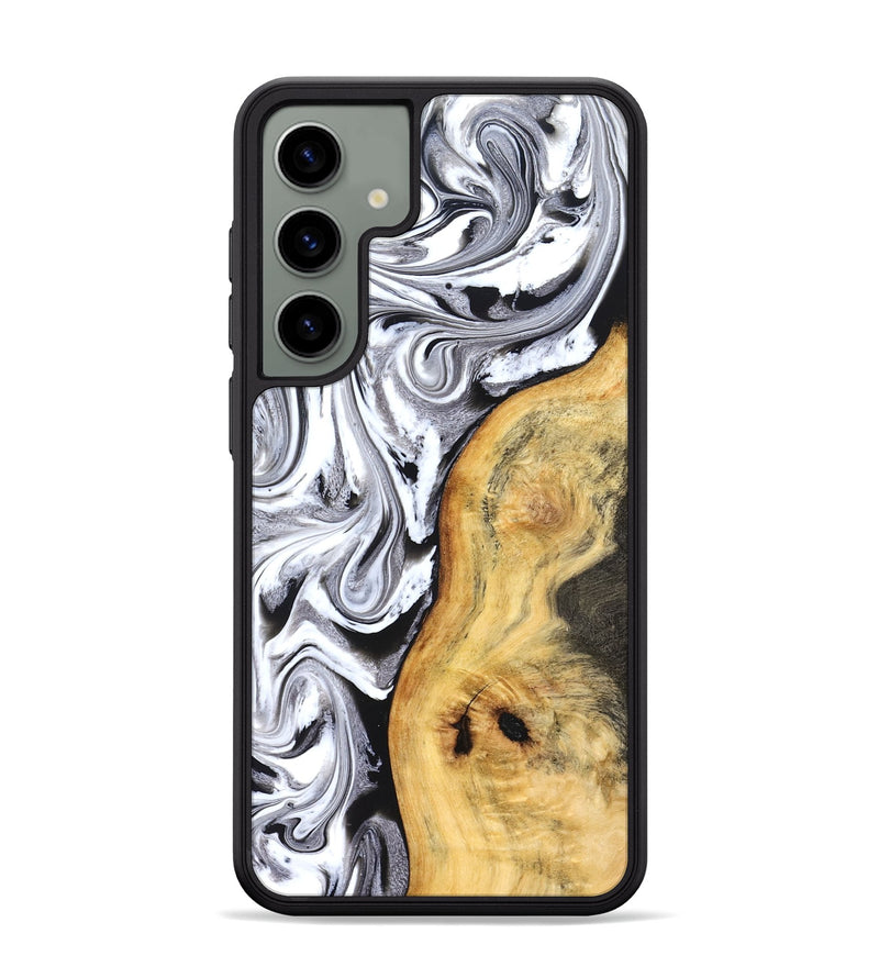 Galaxy S24 Plus Wood Phone Case - Geo (Black & White, 827612)