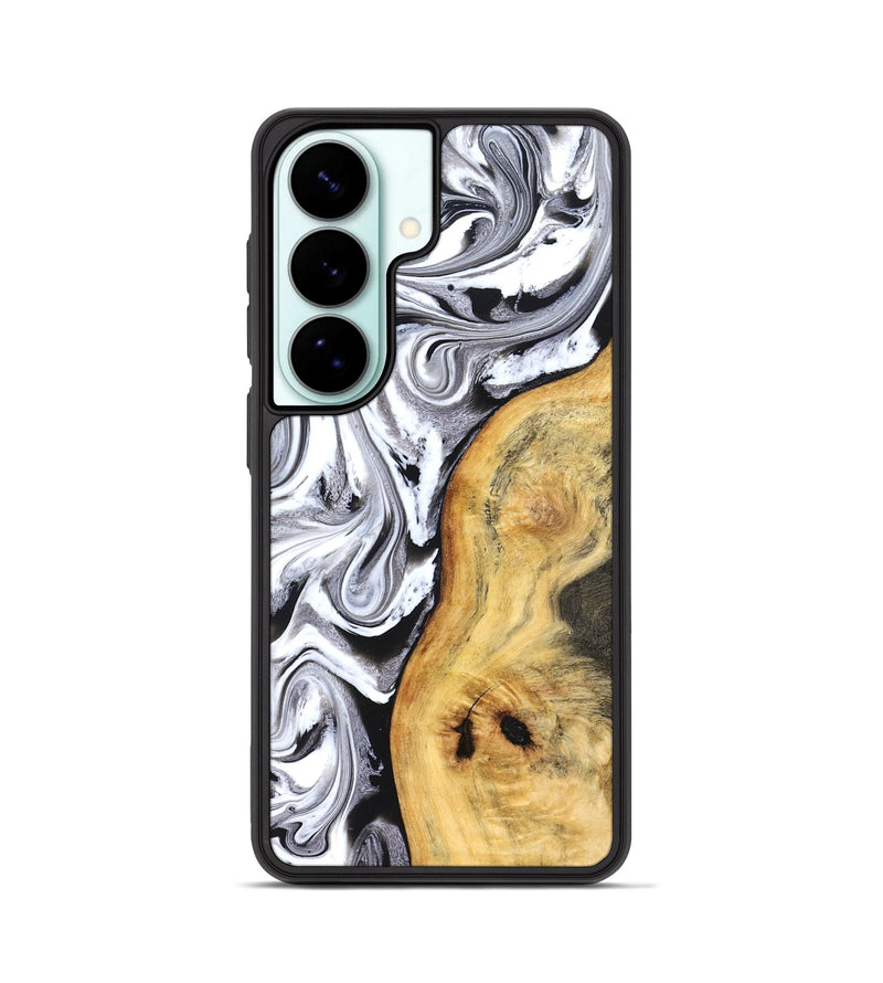 Galaxy S26 Wood Phone Case - Geo (Black & White, 827612)