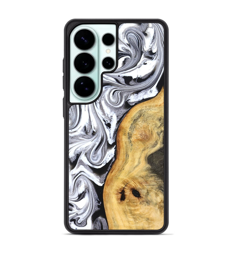 Galaxy S26 Ultra Wood Phone Case - Geo (Black & White, 827612)