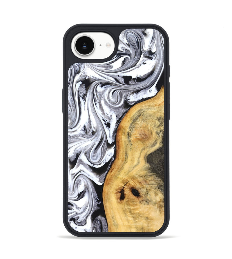 iPhone 17e Wood Phone Case - Geo (Black & White, 827612)