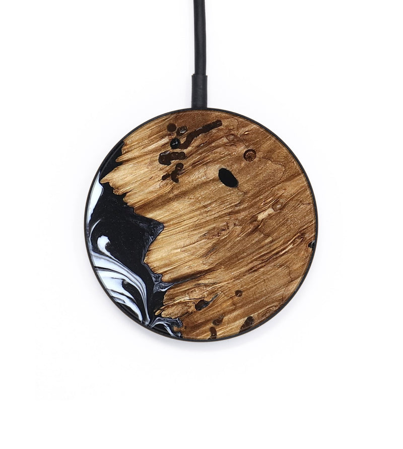 Circle Wood Wireless Charger - Renada (Black & White, 827613)