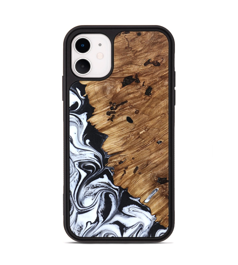 iPhone 11 Wood Phone Case - Renada (Black & White, 827613)