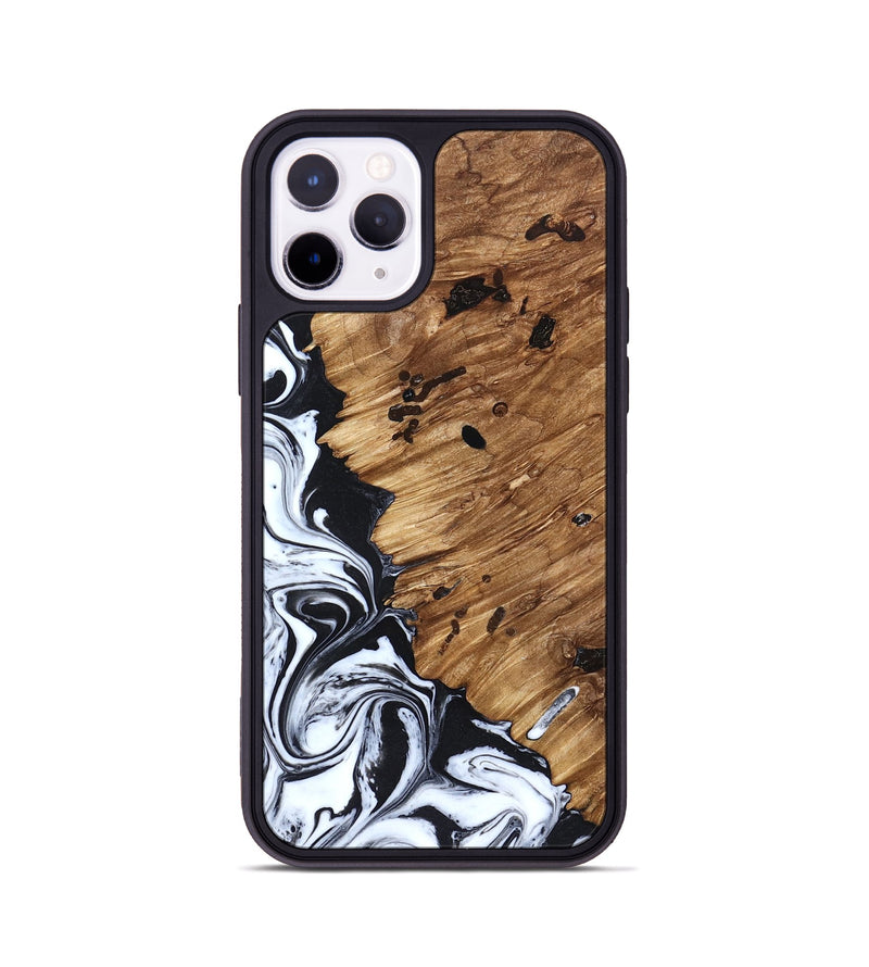 iPhone 11 Pro Wood Phone Case - Renada (Black & White, 827613)