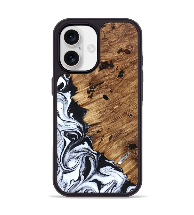 iPhone 17 Wood Phone Case - Renada (Black & White, 827613)