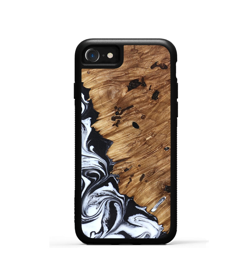 iPhone SE Wood Phone Case - Renada (Black & White, 827613)