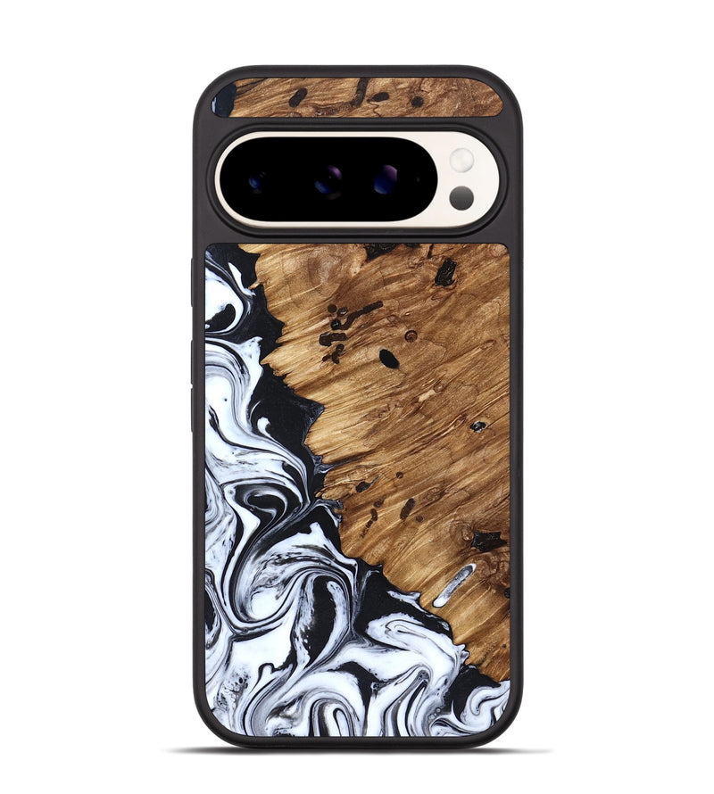 Pixel 9 Pro Wood Phone Case - Renada (Black & White, 827613)