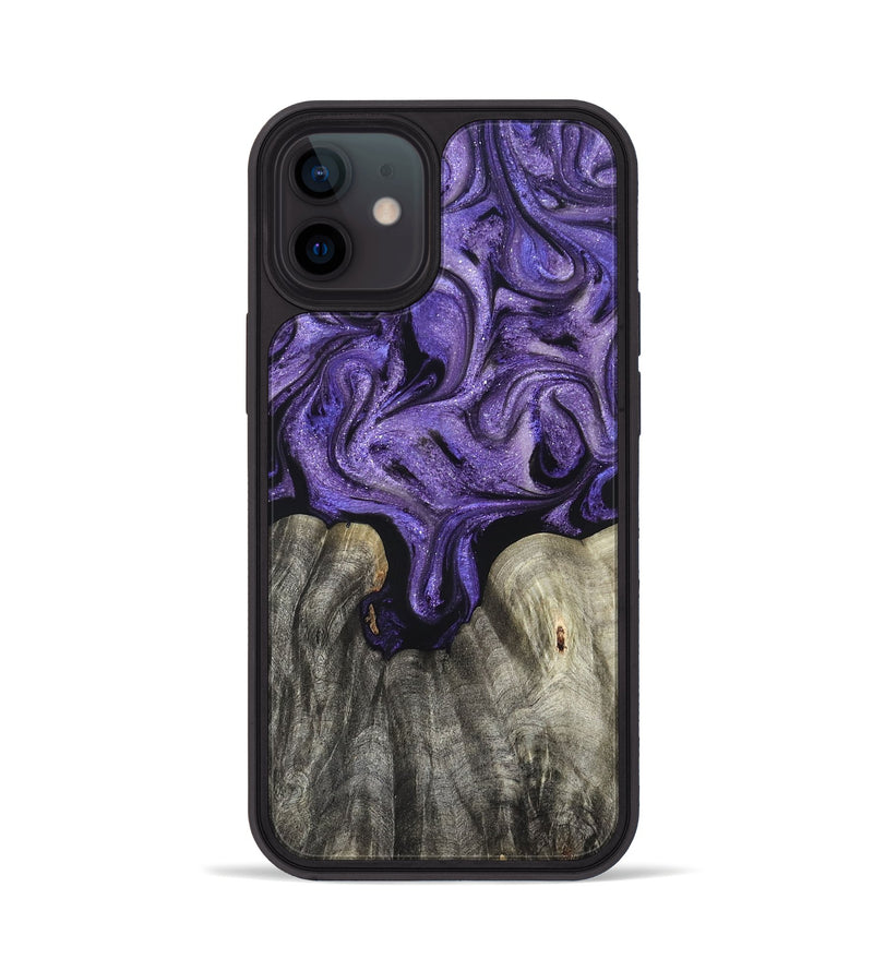 iPhone 12 Wood Phone Case - Josette (Purple, 827619)