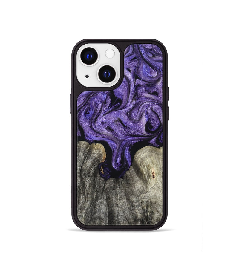 iPhone 13 mini Wood Phone Case - Josette (Purple, 827619)