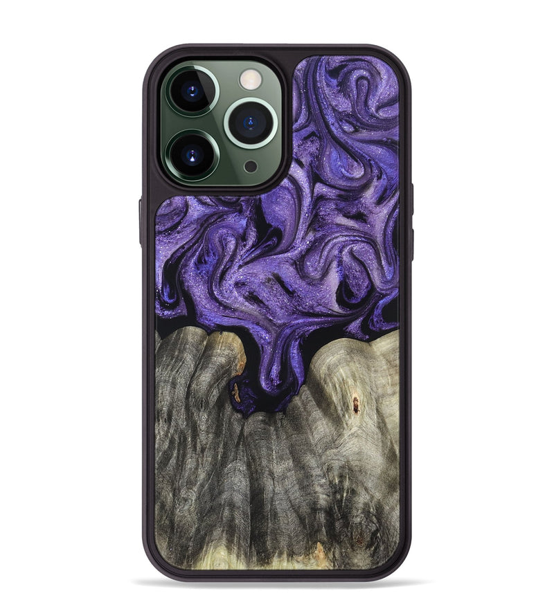 iPhone 13 Pro Max Wood Phone Case - Josette (Purple, 827619)