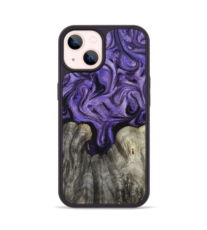 iPhone 14 Wood Phone Case - Josette (Purple, 827619)