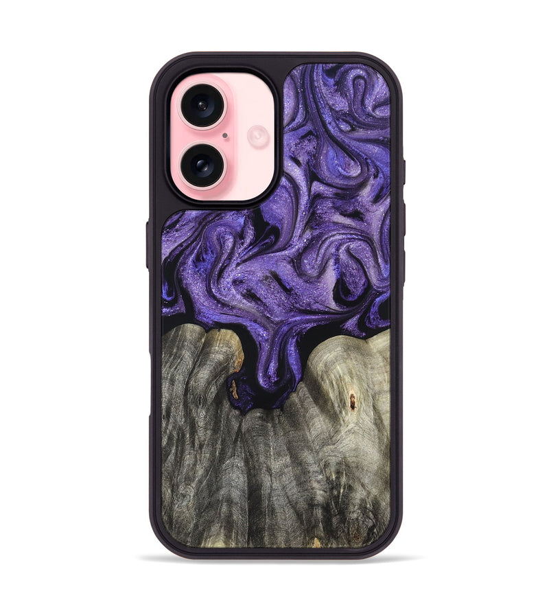 iPhone 16 Wood Phone Case - Josette (Purple, 827619)