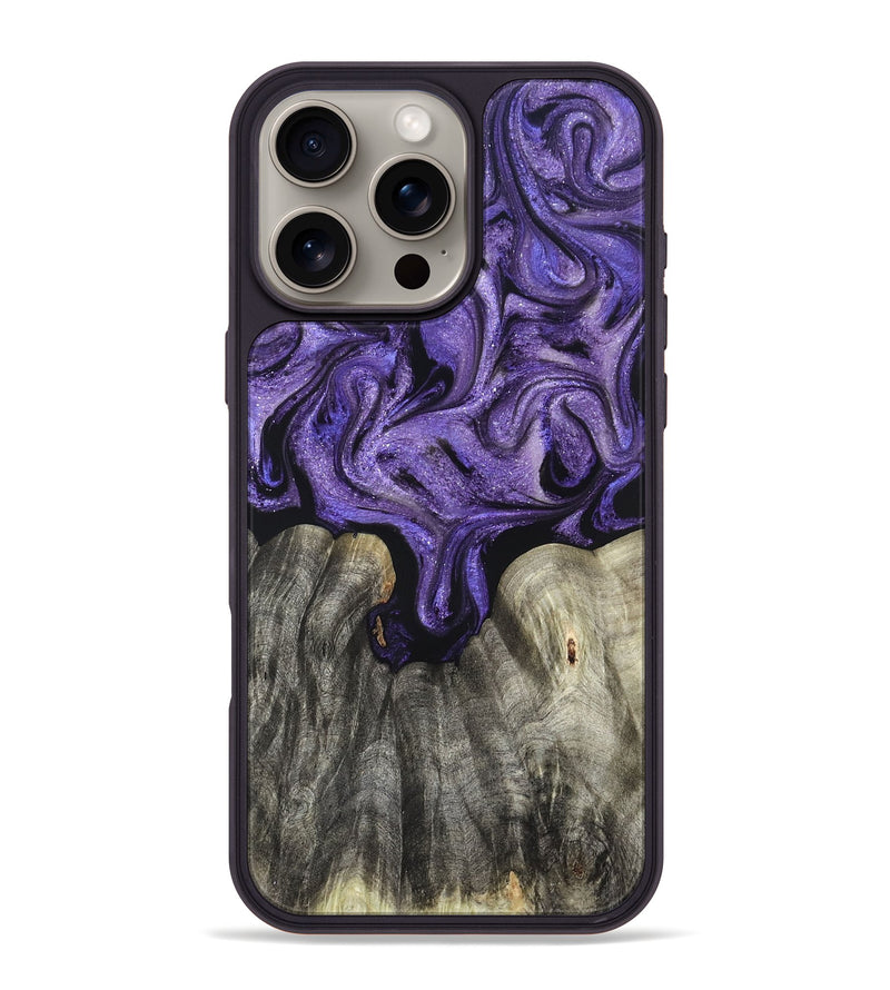 iPhone 16 Pro Max Wood Phone Case - Josette (Purple, 827619)