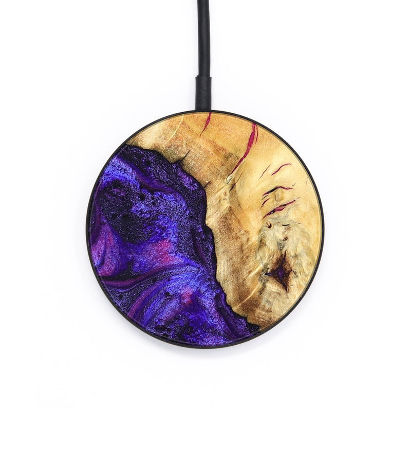 Circle Wood Wireless Charger - Cherry (Purple, 827620)