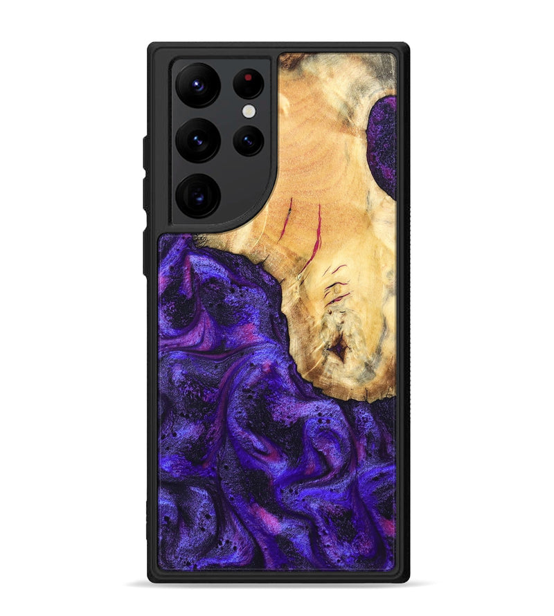 Galaxy S22 Ultra Wood Phone Case - Cherry (Purple, 827620)