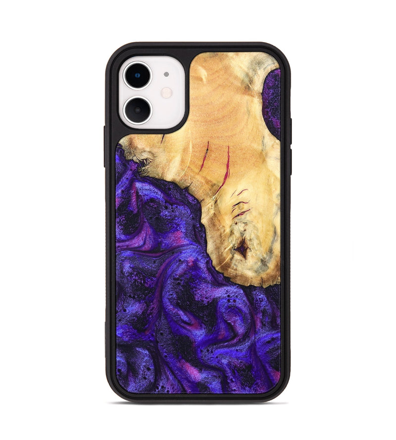 iPhone 11 Wood Phone Case - Cherry (Purple, 827620)