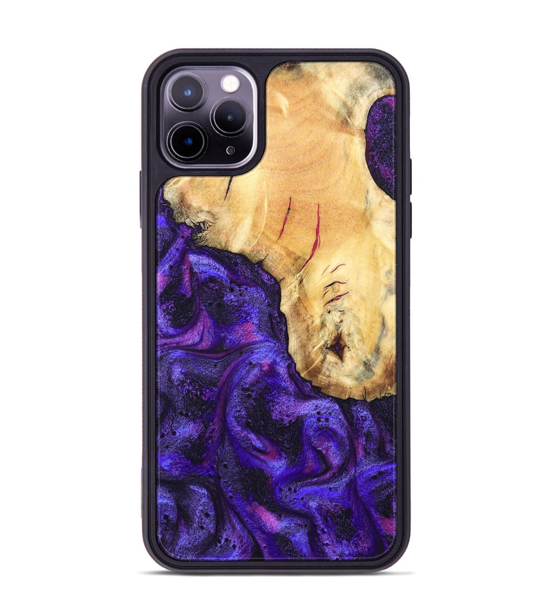 iPhone 11 Pro Max Wood Phone Case - Cherry (Purple, 827620)