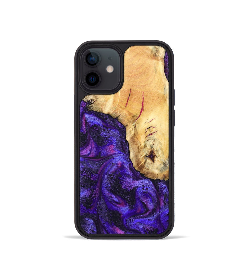 iPhone 12 mini Wood Phone Case - Cherry (Purple, 827620)