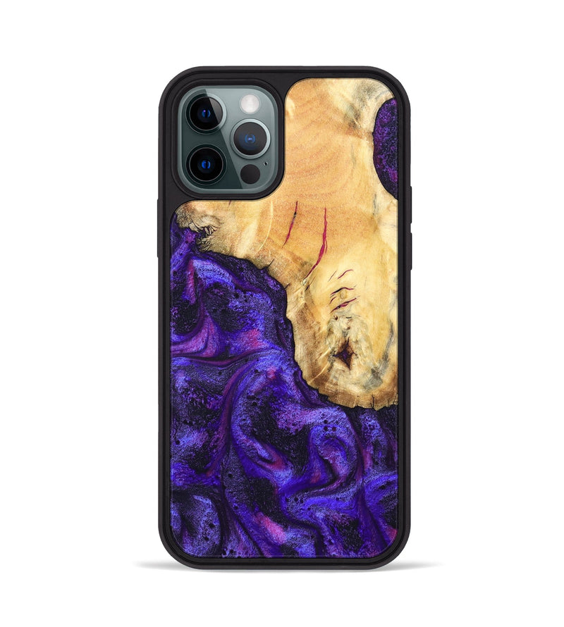 iPhone 12 Pro Wood Phone Case - Cherry (Purple, 827620)