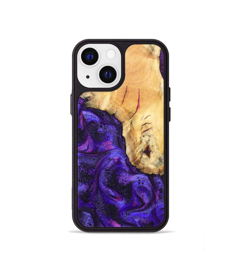 iPhone 13 mini Wood Phone Case - Cherry (Purple, 827620)