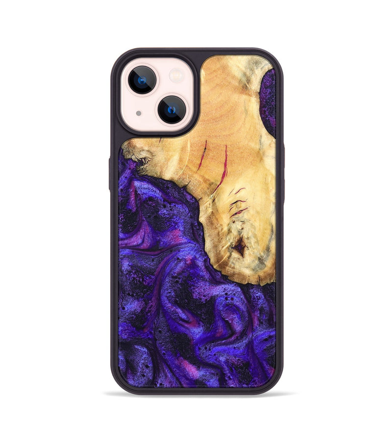 iPhone 14 Wood Phone Case - Cherry (Purple, 827620)