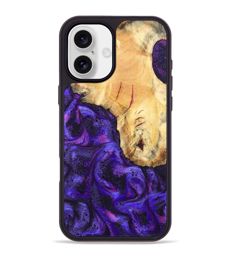 iPhone 16 Plus Wood Phone Case - Cherry (Purple, 827620)