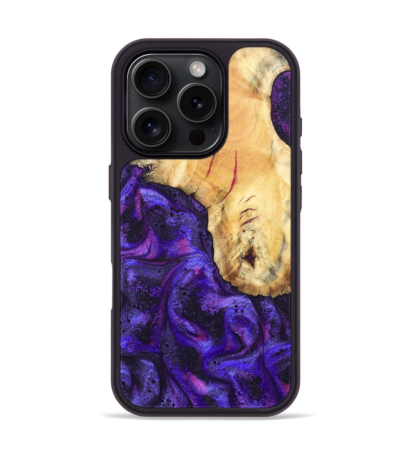 iPhone 16 Pro Wood Phone Case - Cherry (Purple, 827620)