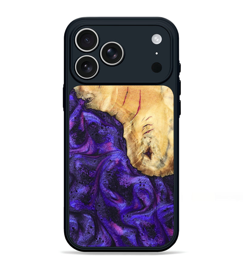 iPhone 17 Pro Max Wood Phone Case - Cherry (Purple, 827620)