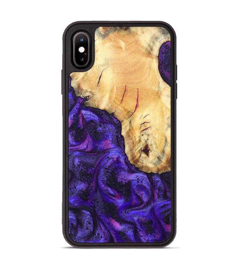 iPhone Xs Max Wood Phone Case - Cherry (Purple, 827620)