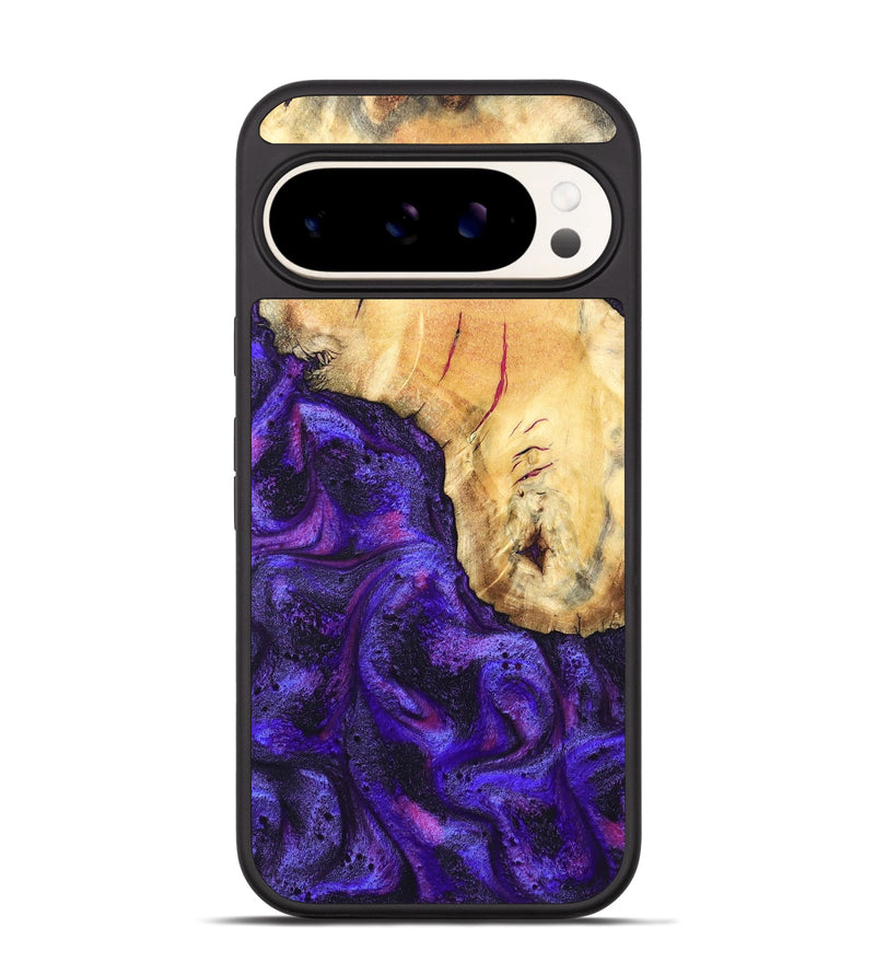 Pixel 9 Wood Phone Case - Cherry (Purple, 827620)