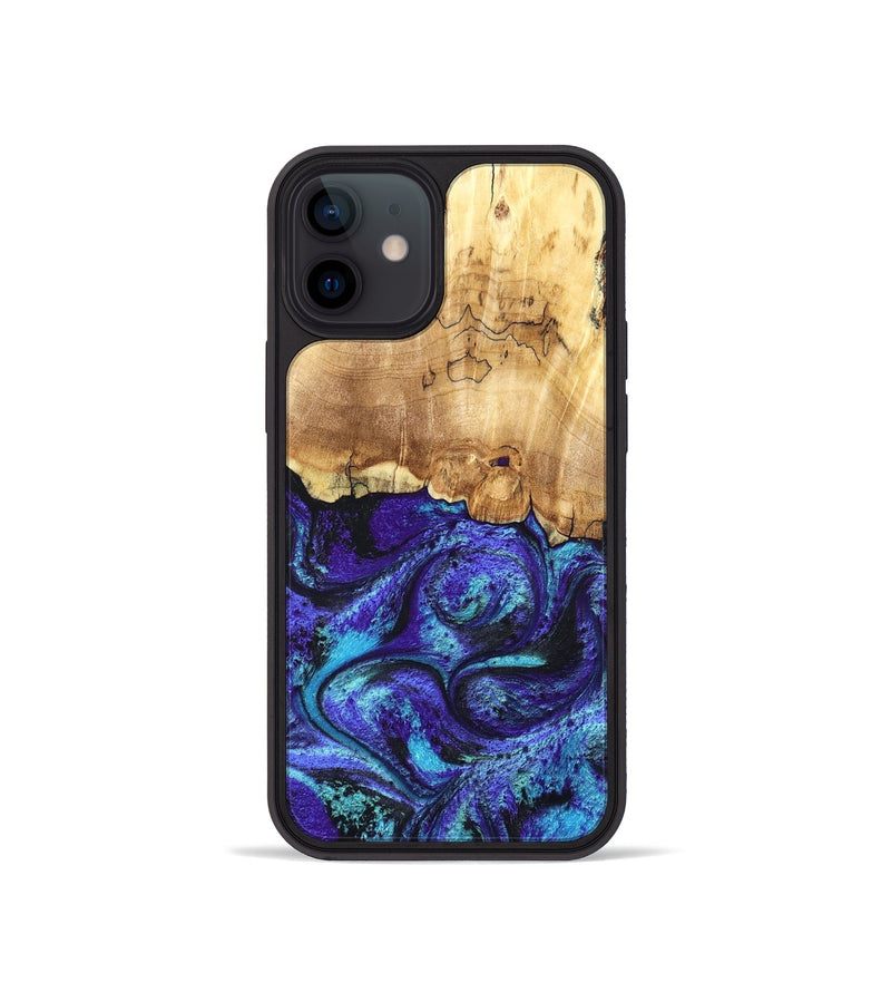 iPhone 12 mini Wood Phone Case - Ester (Purple, 827621)
