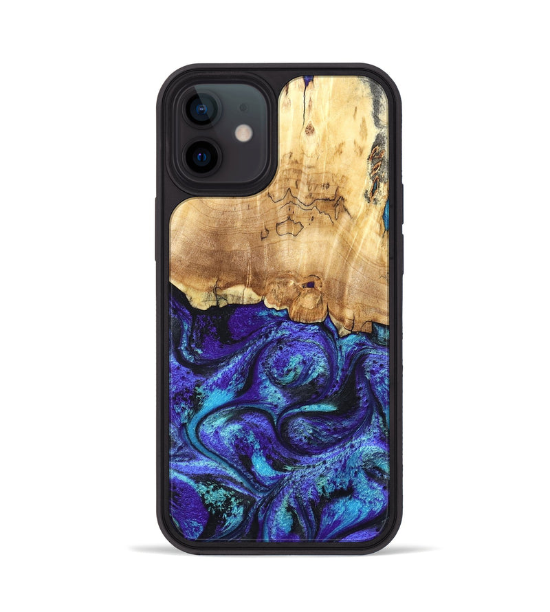 iPhone 12 Wood Phone Case - Ester (Purple, 827621)