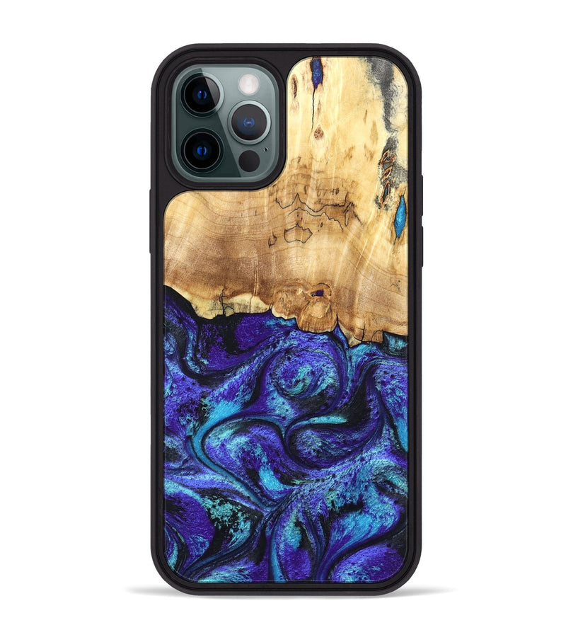 iPhone 12 Pro Max Wood Phone Case - Ester (Purple, 827621)