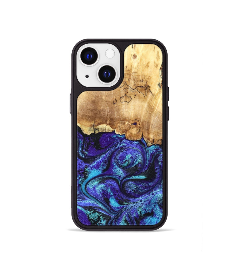 iPhone 13 mini Wood Phone Case - Ester (Purple, 827621)