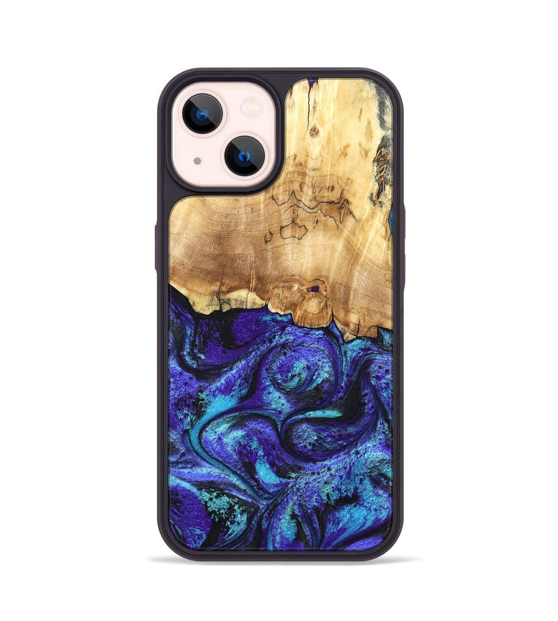 iPhone 14 Wood Phone Case - Ester (Purple, 827621)
