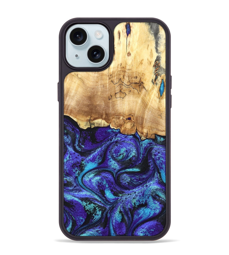 iPhone 15 Plus Wood Phone Case - Ester (Purple, 827621)