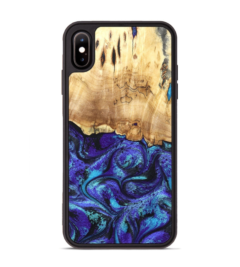 iPhone Xs Max Wood Phone Case - Ester (Purple, 827621)