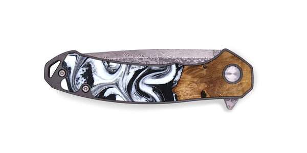 EDC Wood Pocket Knife - Jerad (Black & White, 827623)