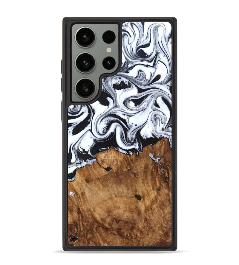 Galaxy S23 Ultra Wood Phone Case - Jerad (Black & White, 827623)