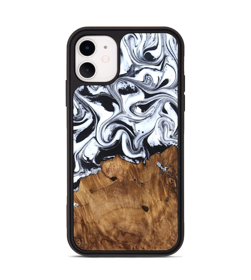 iPhone 11 Wood Phone Case - Jerad (Black & White, 827623)
