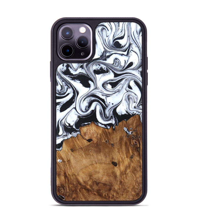 iPhone 11 Pro Max Wood Phone Case - Jerad (Black & White, 827623)