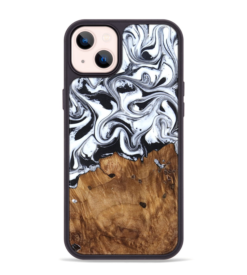 iPhone 14 Plus Wood Phone Case - Jerad (Black & White, 827623)