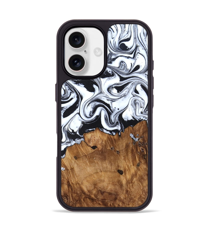 iPhone 17 Wood Phone Case - Jerad (Black & White, 827623)