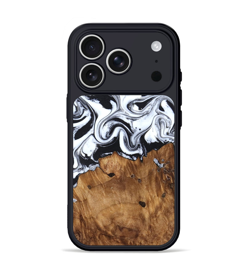 iPhone 17 Pro Wood Phone Case - Jerad (Black & White, 827623)