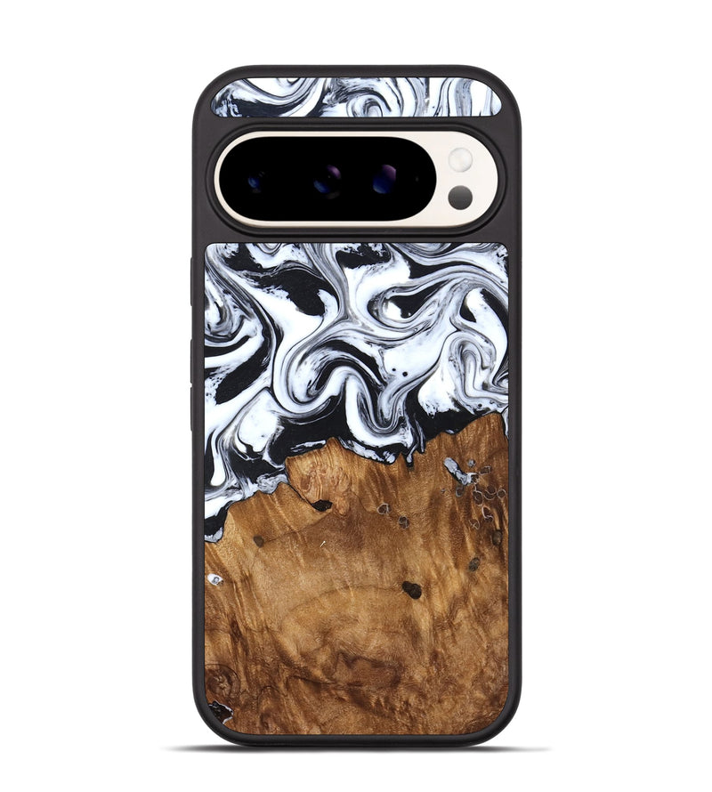 Pixel 9 Pro Wood Phone Case - Jerad (Black & White, 827623)